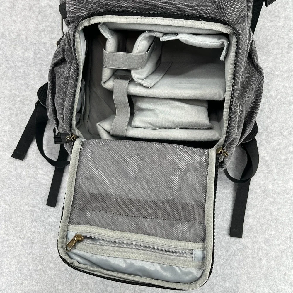 Bagsmart DSLR Dark Grey Camera Bag Backpack Side Load Anti-Theft Water Resistant